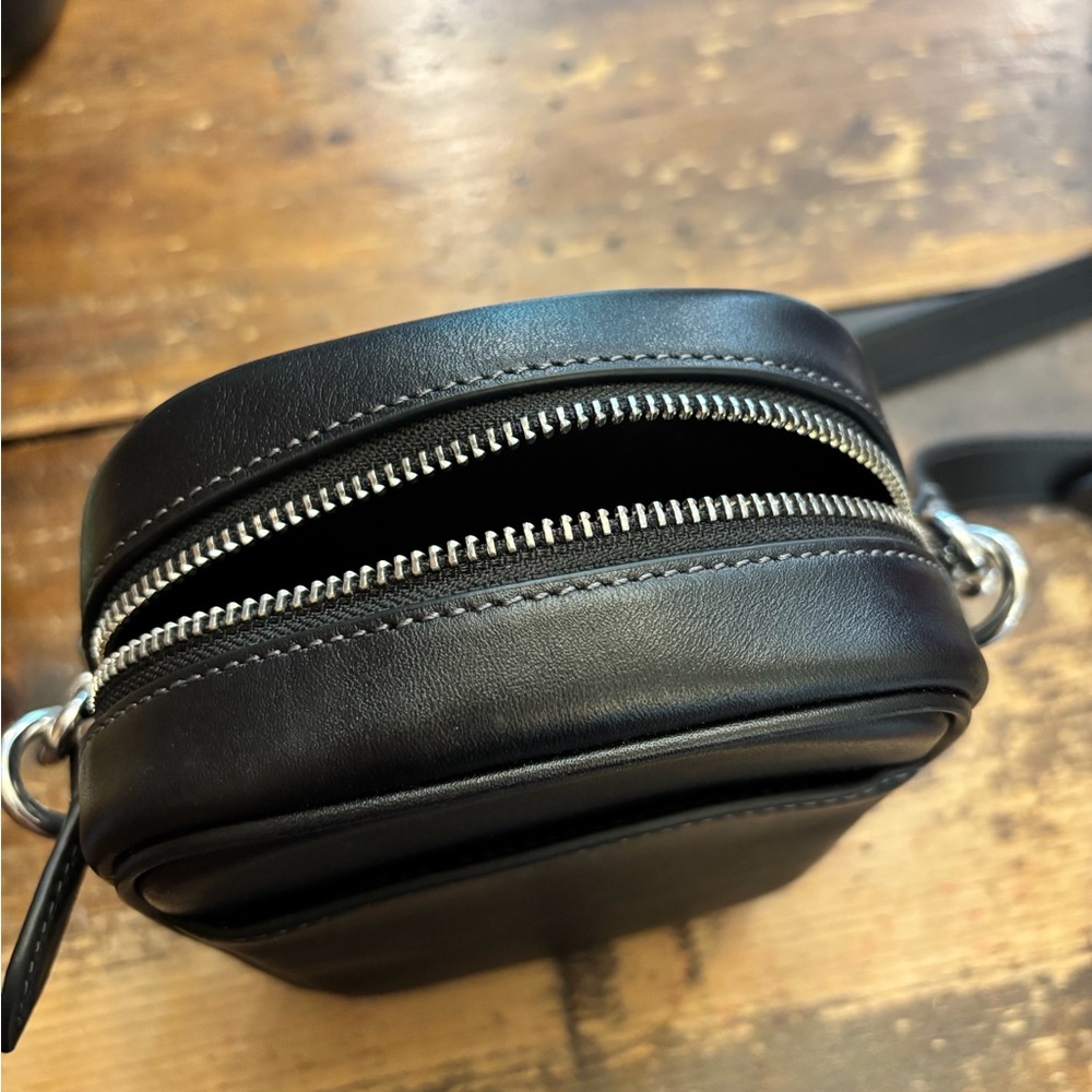 Coach Hitch Black Leather Crossbody Bag - Picture 7 of 9